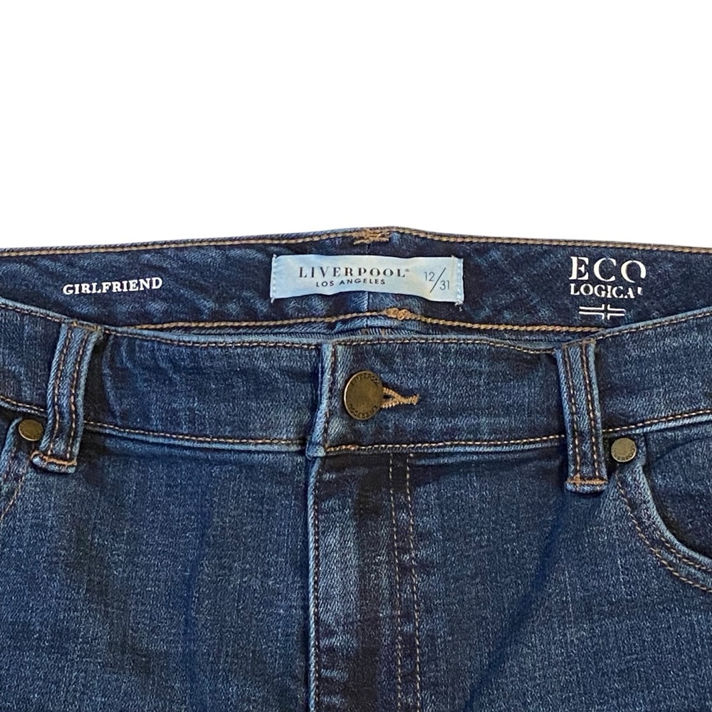 LIVERPOOL Marley Girlfriend Cuffed Cropped Jeans Ecological Stretch Denim 12/31 - Picture 4 of 12
